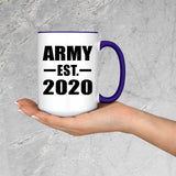 Army Established EST. 2020 - 15oz Accent Mug Purple