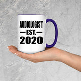 Audiologist Established EST. 2020 - 15oz Accent Mug Purple