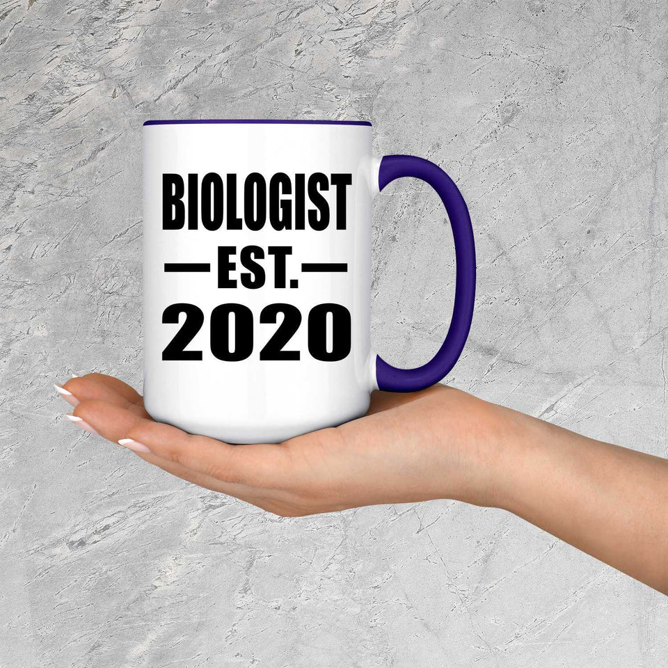 Biologist Established EST. 2020 - 15oz Accent Mug Purple