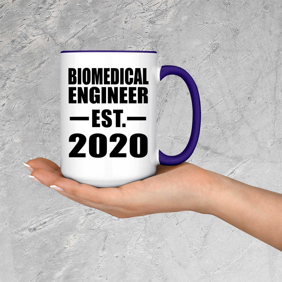 Biomedical Engineer Established EST. 2020 - 15oz Accent Mug Purple