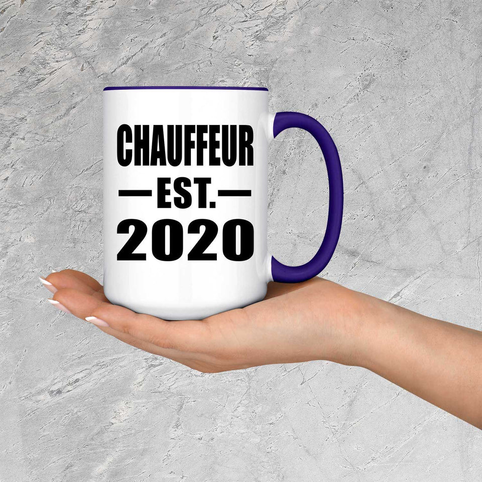Chauffeur Established EST. 2020 - 15oz Accent Mug Purple