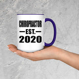Chiropractor Established EST. 2020 - 15oz Accent Mug Purple