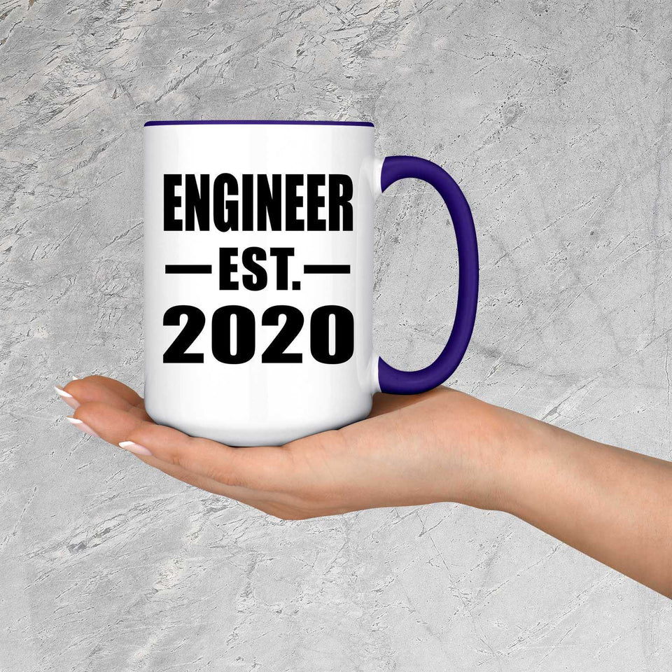Engineer Established EST. 2020 - 15oz Accent Mug Purple