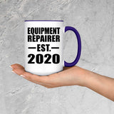 Equipment Repairer Established EST. 2020 - 15oz Accent Mug Purple