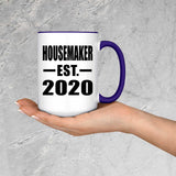 Housemaker Established EST. 2020 - 15oz Accent Mug Purple