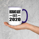 Insurance Agent Established EST. 2020 - 15oz Accent Mug Purple