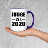 Judge Established EST. 2020 - 15oz Accent Mug Purple