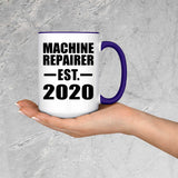 Machine Repairer Established EST. 2020 - 15oz Accent Mug Purple