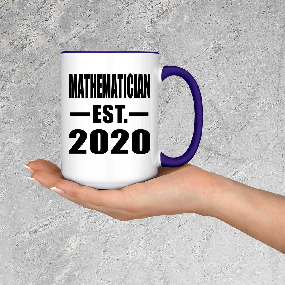 Mathematician Established EST. 2020 - 15oz Accent Mug Purple