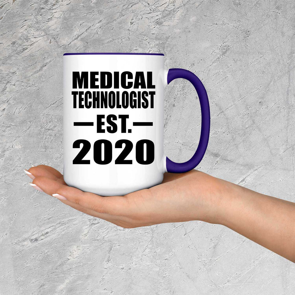 Medical Technologist Established EST. 2020 - 15oz Accent Mug Purple