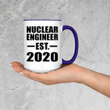 Nuclear Engineer Established EST. 2020 - 15oz Accent Mug Purple