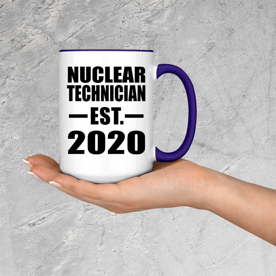 Nuclear Technician Established EST. 2020 - 15oz Accent Mug Purple