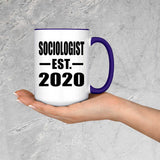 Sociologist Established EST. 2020 - 15oz Accent Mug Purple