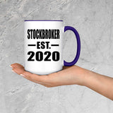 Stockbroker Established EST. 2020 - 15oz Accent Mug Purple