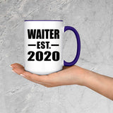 Waiter Established EST. 2020 - 15oz Accent Mug Purple