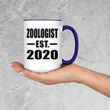 Zoologist Established EST. 2020 - 15oz Accent Mug Purple