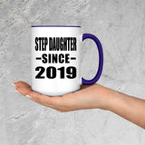 Step Daughter Since 2019 - 15oz Accent Mug Purple
