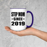 Step Mom Since 2019 - 15oz Accent Mug Purple