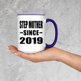 Step Mother Since 2019 - 15oz Accent Mug Purple