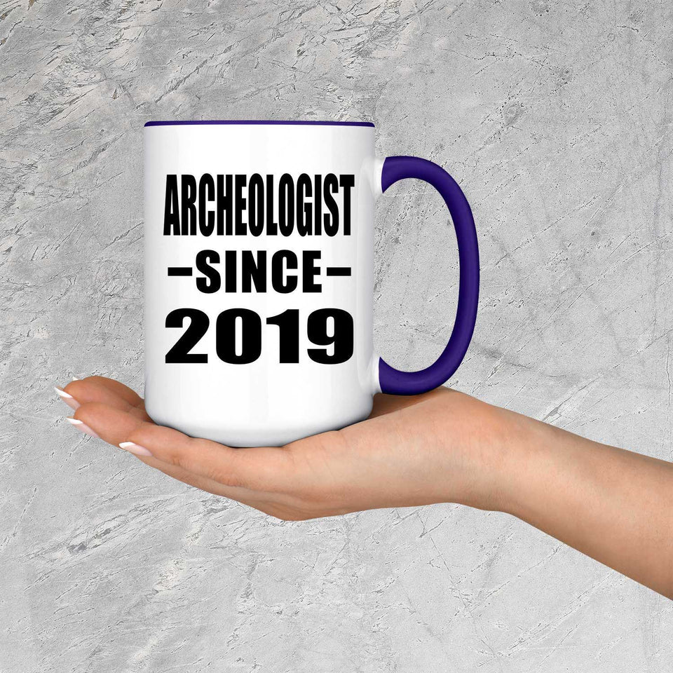 Archeologist Since 2019 - 15oz Accent Mug Purple