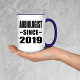 Audiologist Since 2019 - 15oz Accent Mug Purple