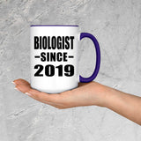 Biologist Since 2019 - 15oz Accent Mug Purple