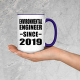 Environmental Engineer Since 2019 - 15oz Accent Mug Purple