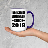 Industrial Engineer Since 2019 - 15oz Accent Mug Purple