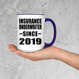 Insurance Underwriter Since 2019 - 15oz Accent Mug Purple