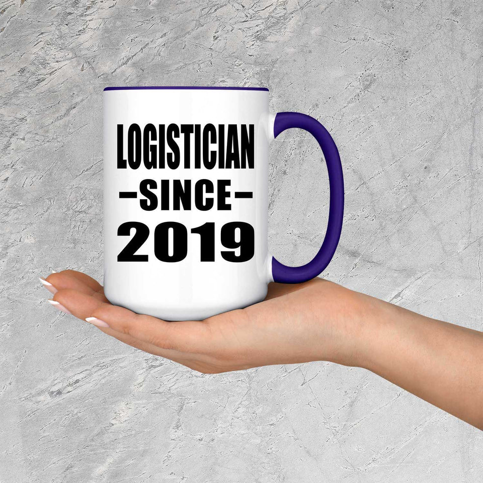 Logistician Since 2019 - 15oz Accent Mug Purple