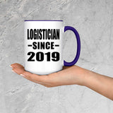 Logistician Since 2019 - 15oz Accent Mug Purple