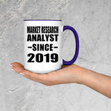 Market Research Analyst Since 2019 - 15oz Accent Mug Purple