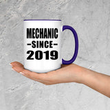 Mechanic Since 2019 - 15oz Accent Mug Purple