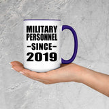 Military Personnel Since 2019 - 15oz Accent Mug Purple
