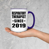 Respiratory Therapist Since 2019 - 15oz Accent Mug Purple