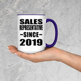 Sales Representative Since 2019 - 15oz Accent Mug Purple