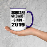 Skincare Specialist Since 2019 - 15oz Accent Mug Purple