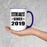 Systems Analyst Since 2019 - 15oz Accent Mug Purple