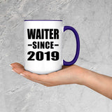 Waiter Since 2019 - 15oz Accent Mug Purple