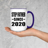 Step Father Since 2020 - 15oz Accent Mug Purple
