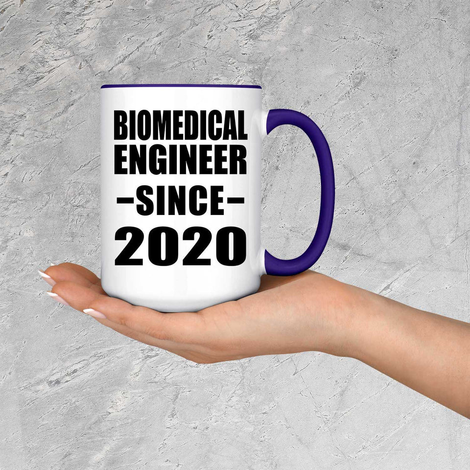 Biomedical Engineer Since 2020 - 15oz Accent Mug Purple