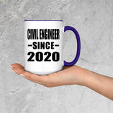 Civil Engineer Since 2020 - 15oz Accent Mug Purple