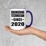 Engineering Technician Since 2020 - 15oz Accent Mug Purple