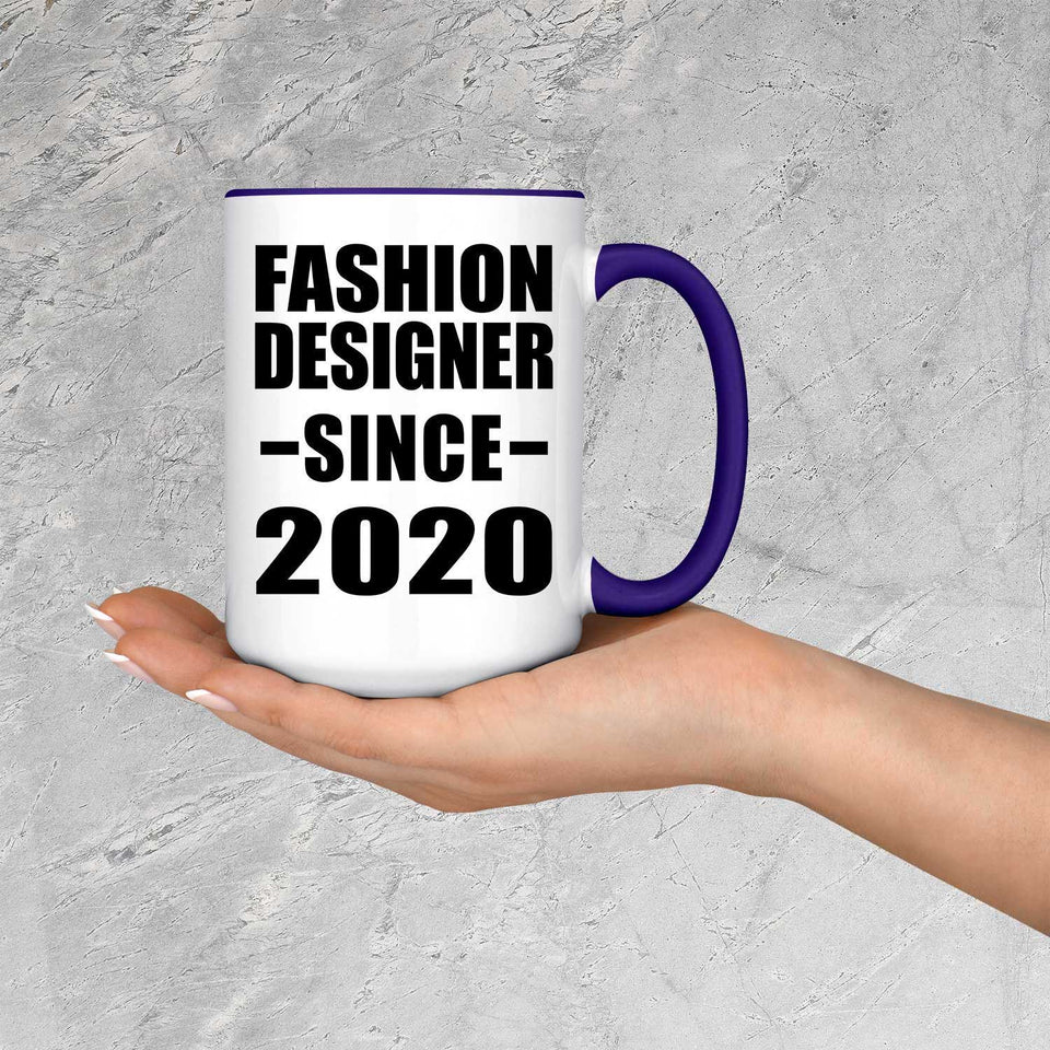 Fashion Designer Since 2020 - 15oz Accent Mug Purple