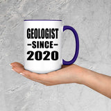 Geologist Since 2020 - 15oz Accent Mug Purple