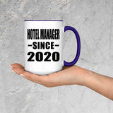 Hotel Manager Since 2020 - 15oz Accent Mug Purple