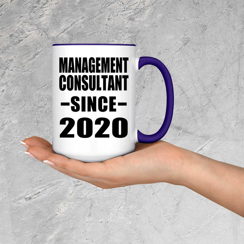 Management Consultant Since 2020 - 15oz Accent Mug Purple