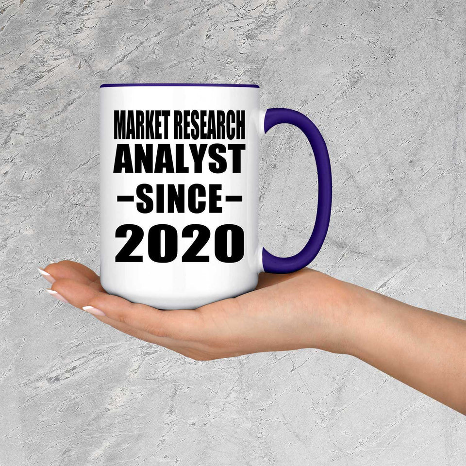 Market Research Analyst Since 2020 - 15oz Accent Mug Purple