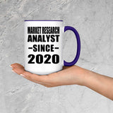 Market Research Analyst Since 2020 - 15oz Accent Mug Purple