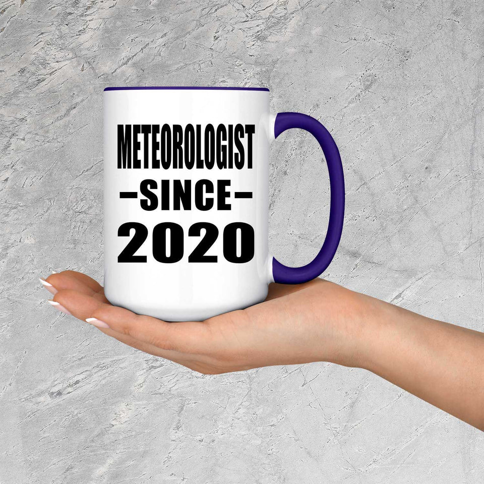 Meteorologist Since 2020 - 15oz Accent Mug Purple